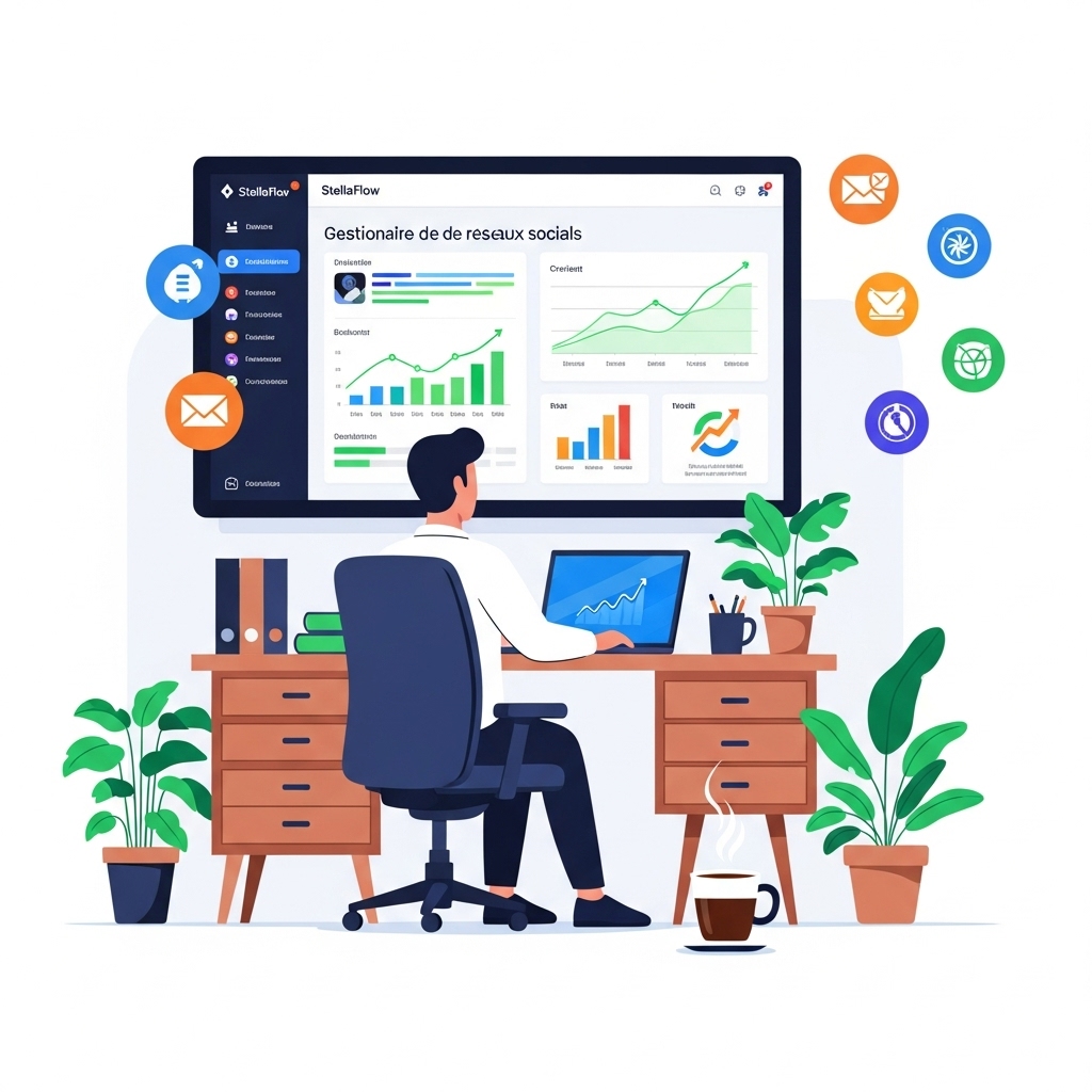 Boostez Votre Productivité : La Gestion Centralisée des Réseaux Sociaux avec StellaFlow 1
