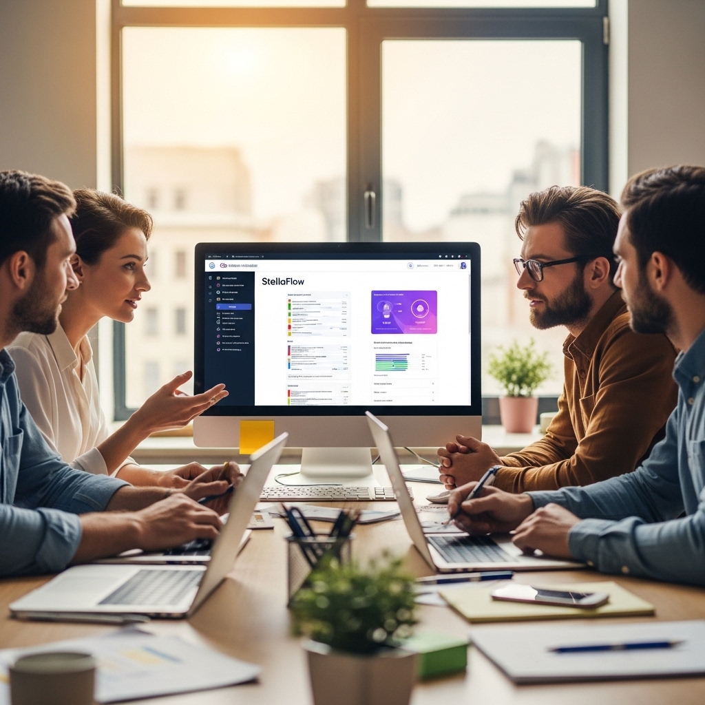 Boostez votre visibilité sociale avec StellaFlow : L'alliance de l'IA et de la collaboration 1