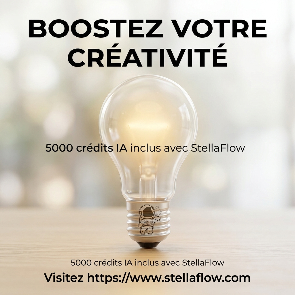 Boostez votre créativité : 5000 crédits IA offerts avec StellaFlow 1